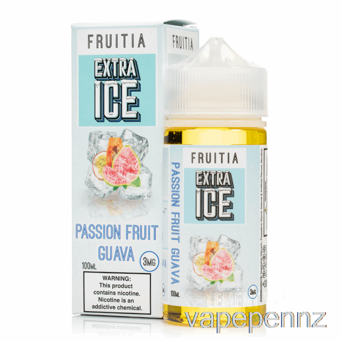 Passionfruit Guava - Extra Ice - Fruitia - 100mL 3mg VAPE NZ